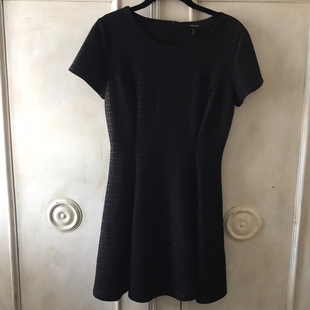 Black alligator print Fit&Flare dress